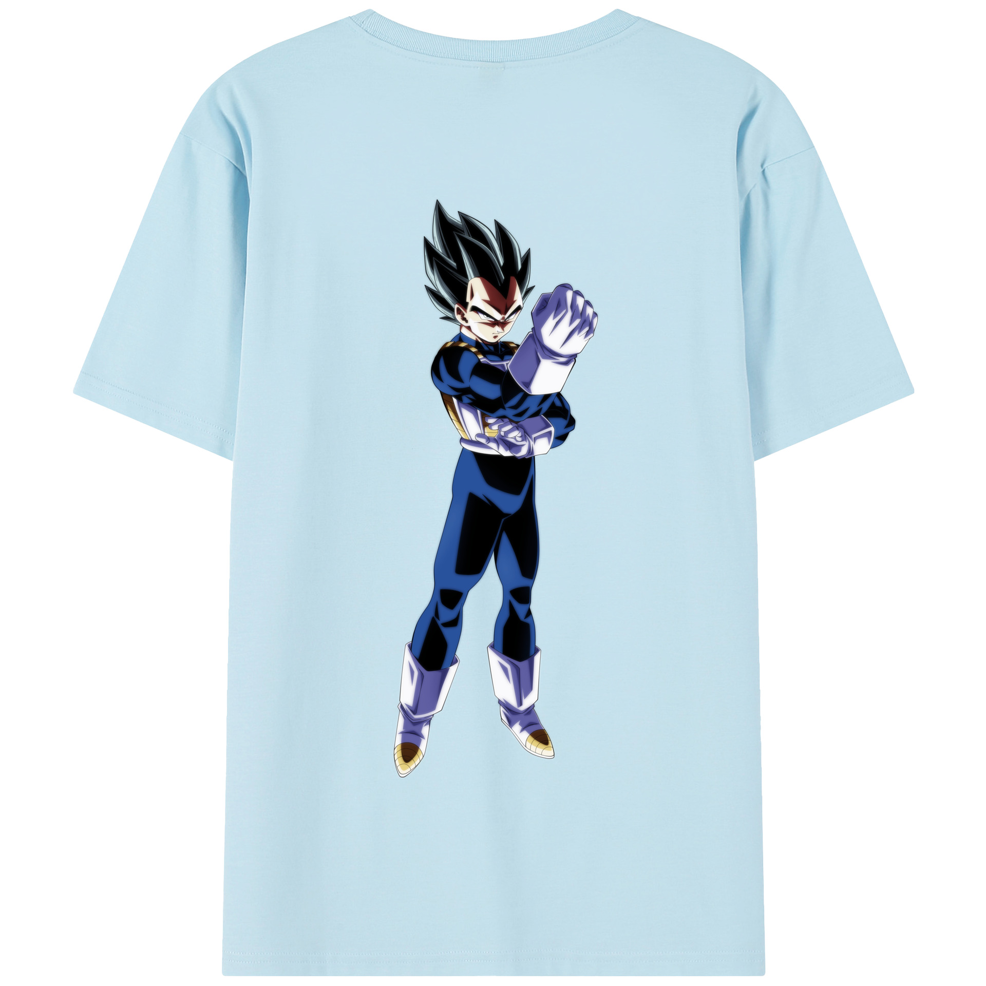 （画像用） ドラゴンボール ベジータ四世（Bejīta Yonsei）DRAGON BALL Vegeta IV 綿100％半袖Tシャツ（背面プリント）